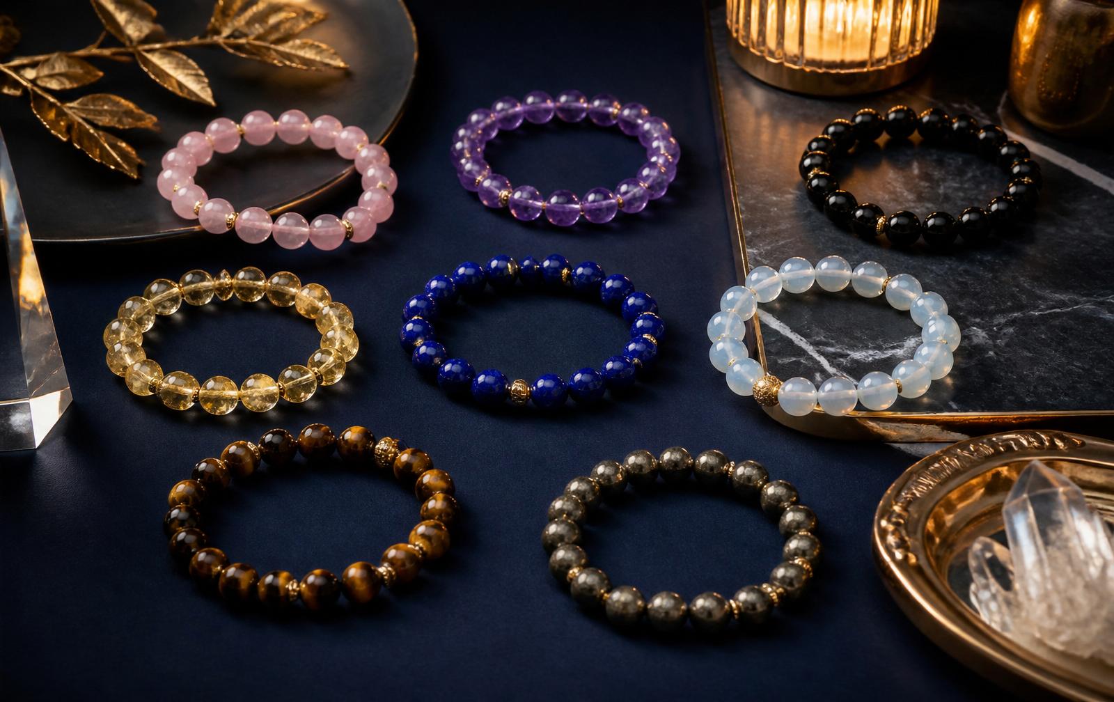 Labdhi Crystal lookbook — natural crystal bracelets collection